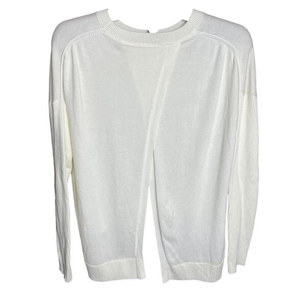 Athleta Highland Crossback Split Sweater Cream Winter White Size 291884 Size M - Picture 5 of 12